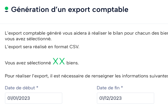 export comptable